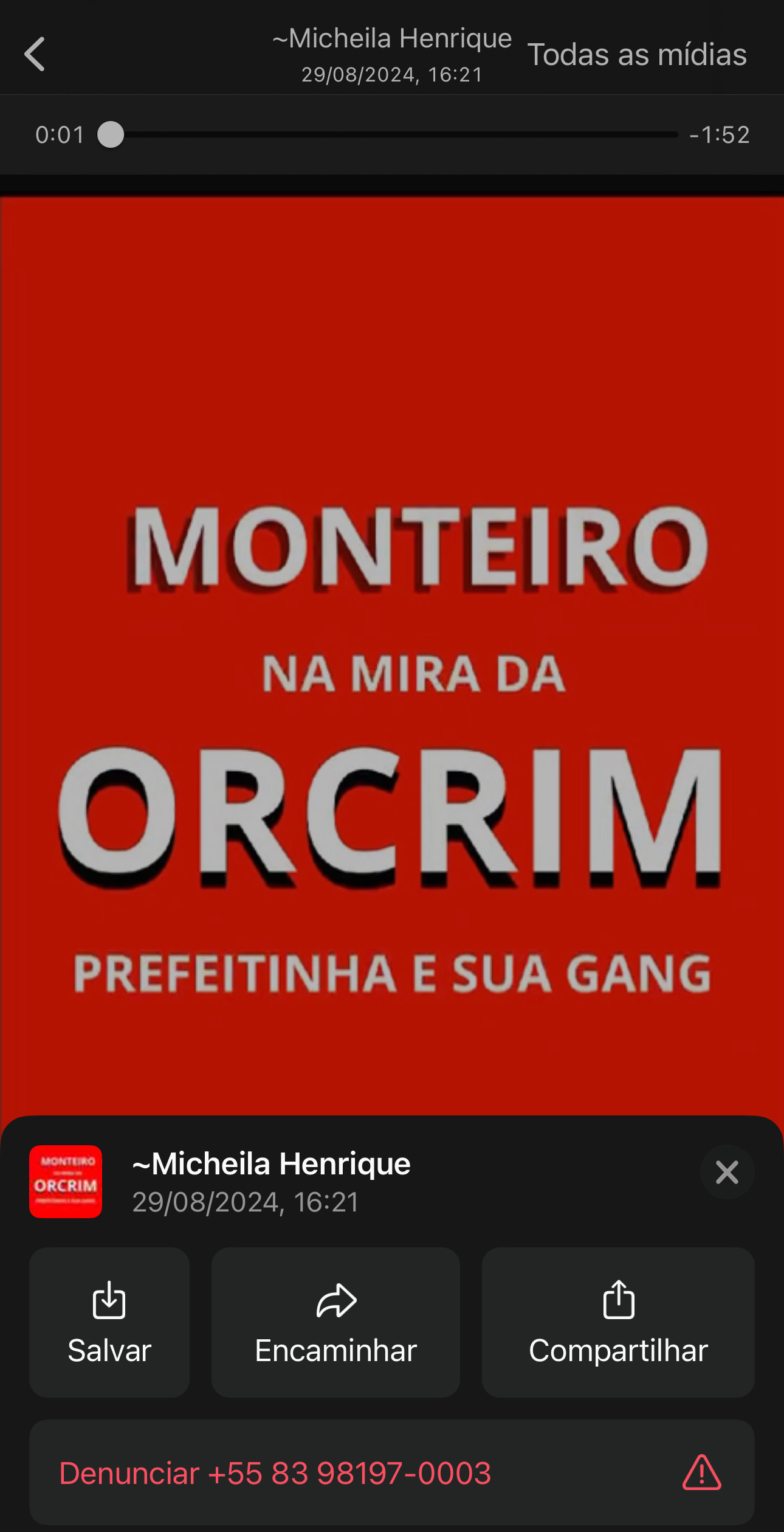 Captura-de-Tela-2024-08-30-as-09.37.46 Micheila Henrique, Filha de Edna Henrique, pode enfrentar mais de 3 Anos de prisão por Fake News contra Prefeita de Monteiro Anna Lorena