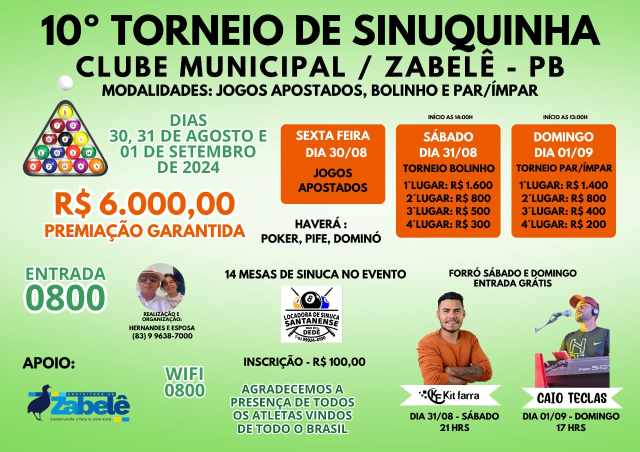 IMG-20240815-WA0887-1 10º Torneio de Sinuquinha Agita Clube Municipal em Zabelê-PB