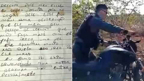 Pai-de-suspeito-devolve-motocicleta-roubada-e-deixa-bilhete-em-Camocim Pai de suspeito devolve motocicleta roubada e deixa bilhete, em Camocim: 'Desculpa pelo meu filho'