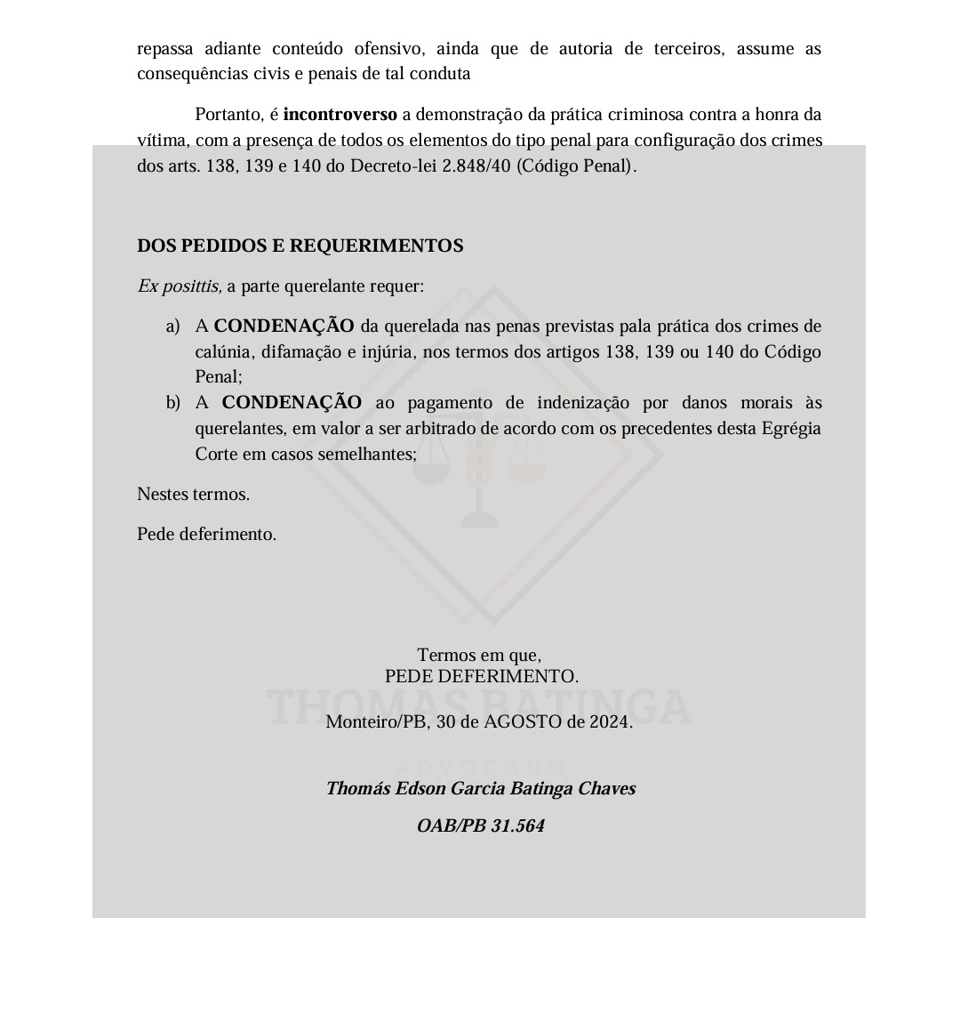 Screenshot_20240831_094402_Adobe-Acrobat2 Micheila Henrique, Filha de Edna Henrique, pode enfrentar mais de 3 Anos de prisão por Fake News contra Prefeita de Monteiro Anna Lorena