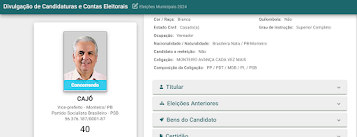 ZA2 Nomes de Ana Paula e Cajó Menezes já estão no sistema de divulgação de candidaturas do TSE