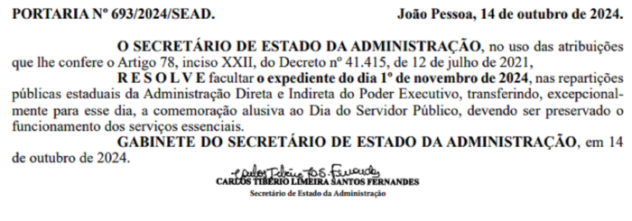 99164_14322266a1a299072902c02c6689d640-700x245 Governo Estadual adia ponto facultativo e promove feriadão para o Servidor Público; confira