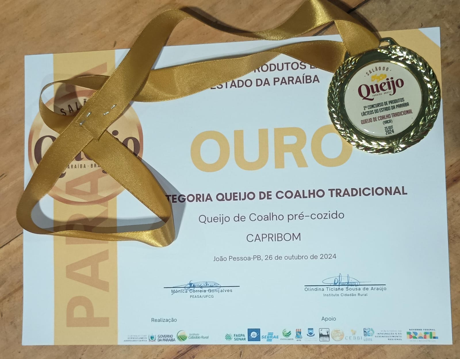 IMG-20241028-WA0045 Capribom brilha no primeiro salão do Queijo e Cachaça da Paraíba com 12 medalhas