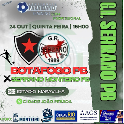 za1-2 Meninas do Grêmio Serrano/Monteiro jogam hoje fora de casa contra as atuais campeãs paraibanas de futebol feminino